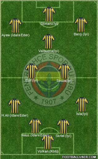 Fenerbahçe SK Formation 2018