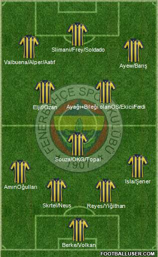 Fenerbahçe SK Formation 2018