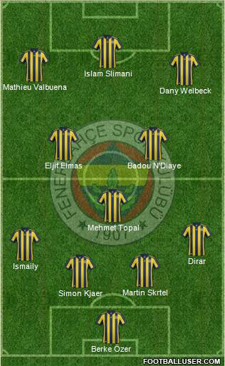 Fenerbahçe SK Formation 2018