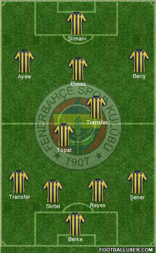 Fenerbahçe SK Formation 2018