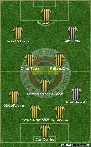Fenerbahçe SK Formation 2018