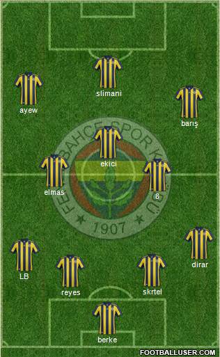 Fenerbahçe SK Formation 2018