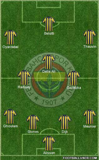 Fenerbahçe SK Formation 2018