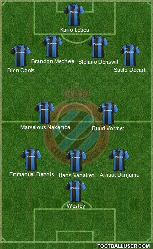Club Brugge KV Formation 2018