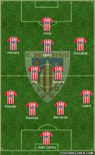 C.D. Lugo 4-2-3-1 football formation