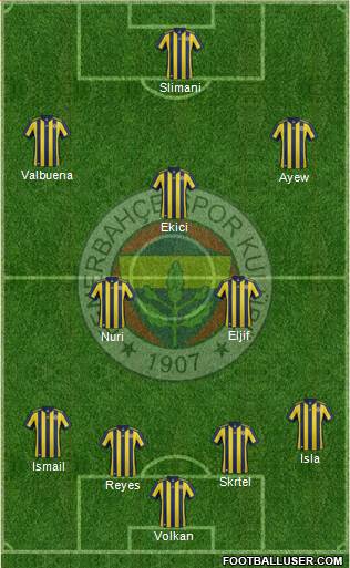 Fenerbahçe SK Formation 2018