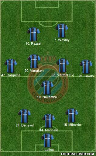 Club Brugge KV Formation 2018