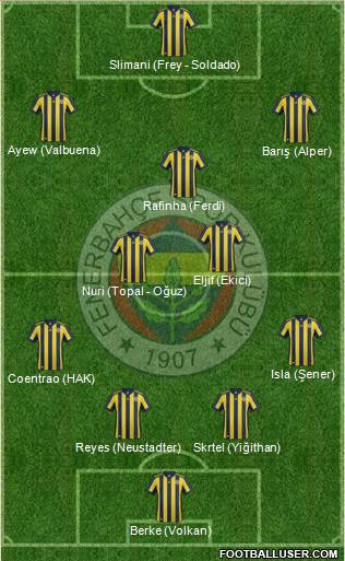 Fenerbahçe SK Formation 2018