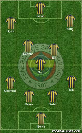 Fenerbahçe SK Formation 2018