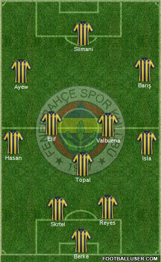 Fenerbahçe SK Formation 2018