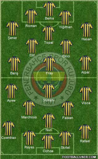 Fenerbahçe SK Formation 2018