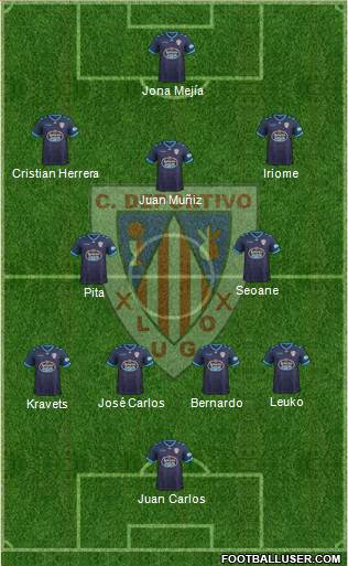 C.D. Lugo 4-2-3-1 football formation