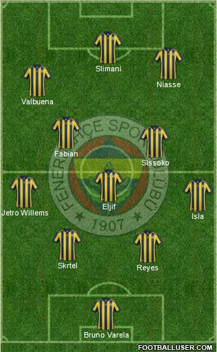 Fenerbahçe SK Formation 2018