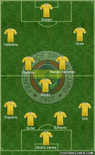 Fenerbahçe SK Formation 2018