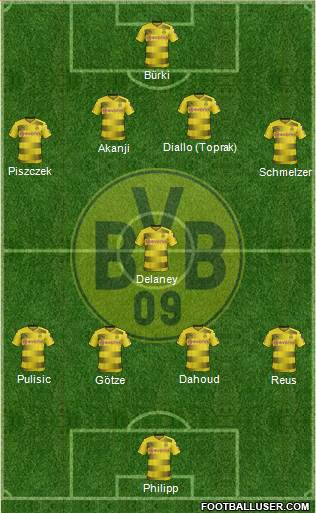 Borussia Dortmund Formation 2018