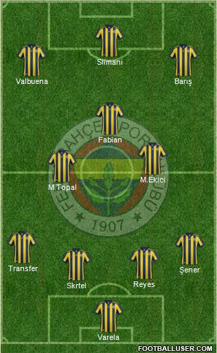 Fenerbahçe SK Formation 2018