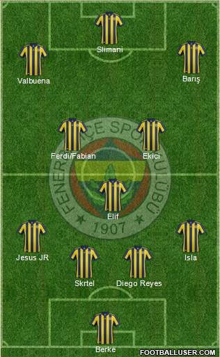 Fenerbahçe SK Formation 2018