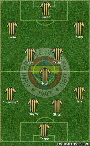 Fenerbahçe SK Formation 2018