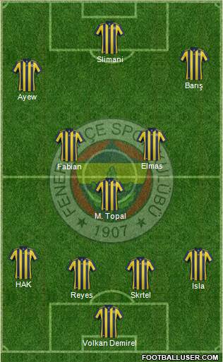 Fenerbahçe SK Formation 2018
