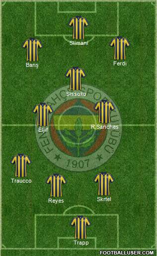 Fenerbahçe SK Formation 2018