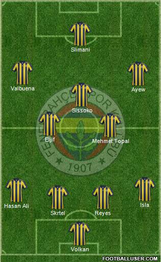 Fenerbahçe SK Formation 2018