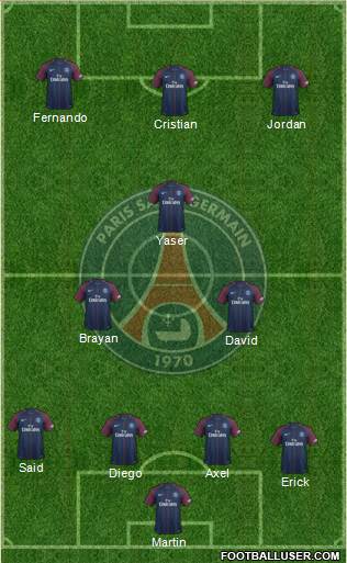 Paris Saint-Germain Formation 2018