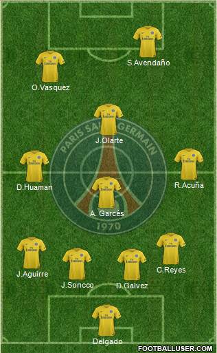 Paris Saint-Germain Formation 2018