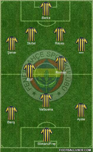 Fenerbahçe SK Formation 2018