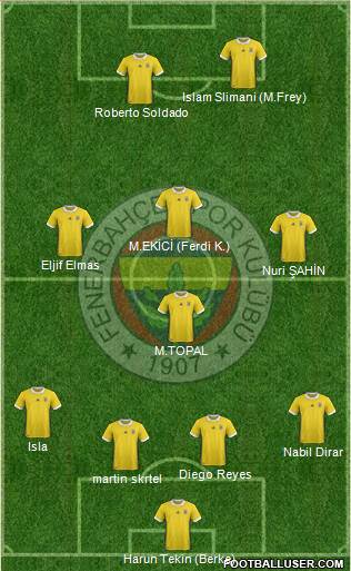 Fenerbahçe SK Formation 2018