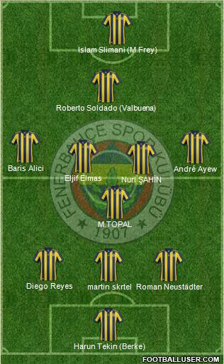 Fenerbahçe SK Formation 2018
