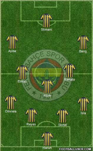 Fenerbahçe SK Formation 2018