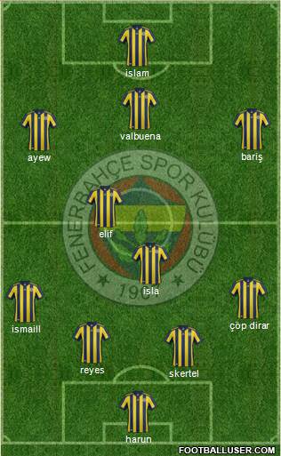 Fenerbahçe SK Formation 2018