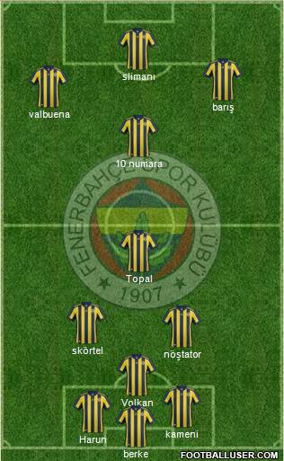 Fenerbahçe SK Formation 2018