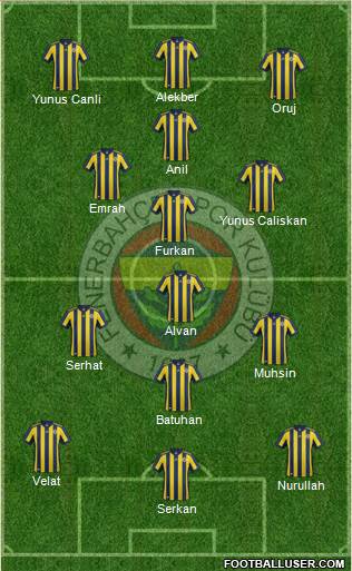 Fenerbahçe SK Formation 2018