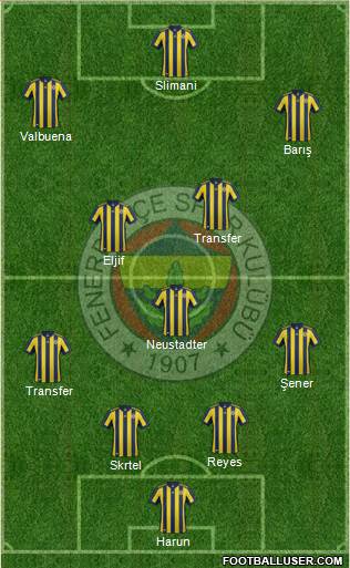 Fenerbahçe SK Formation 2018