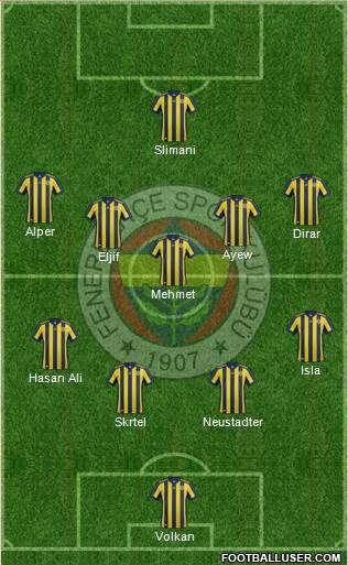 Fenerbahçe SK Formation 2018