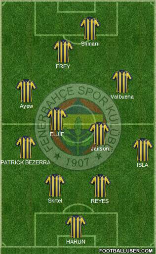 Fenerbahçe SK Formation 2018