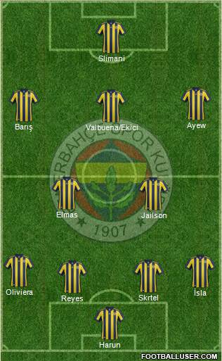 Fenerbahçe SK Formation 2018