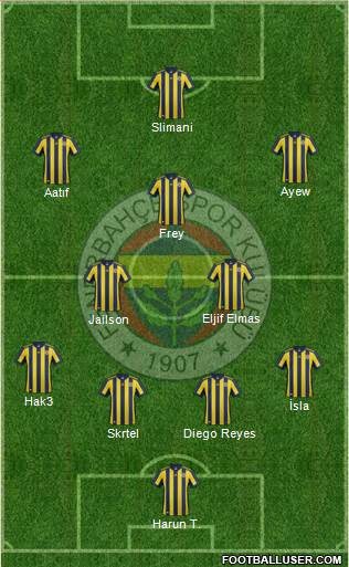 Fenerbahçe SK Formation 2018