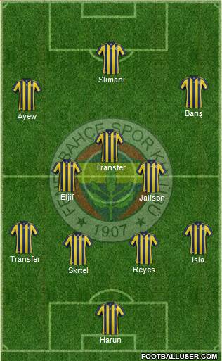 Fenerbahçe SK Formation 2018