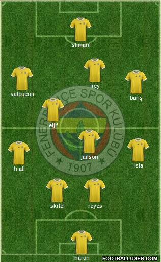 Fenerbahçe SK Formation 2018