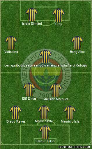 Fenerbahçe SK Formation 2018