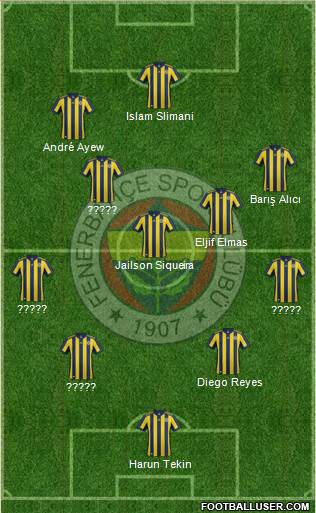 Fenerbahçe SK Formation 2018