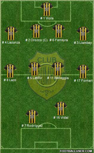 Olimpo de Bahía Blanca football formation