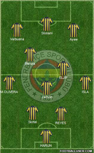 Fenerbahçe SK Formation 2018