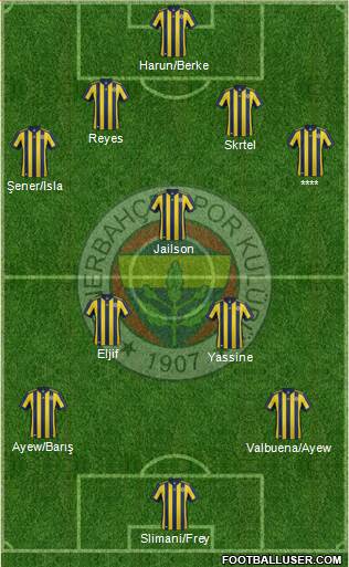 Fenerbahçe SK Formation 2018