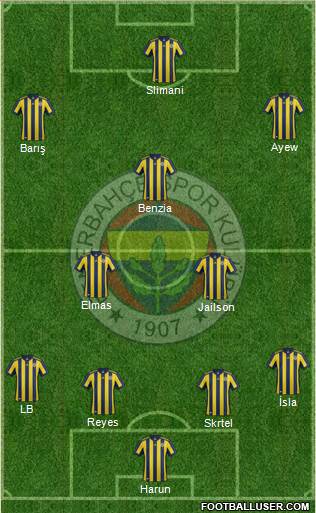 Fenerbahçe SK Formation 2018