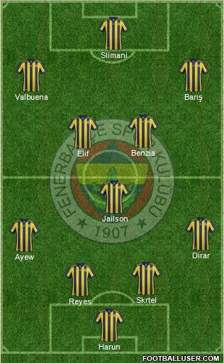 Fenerbahçe SK Formation 2018