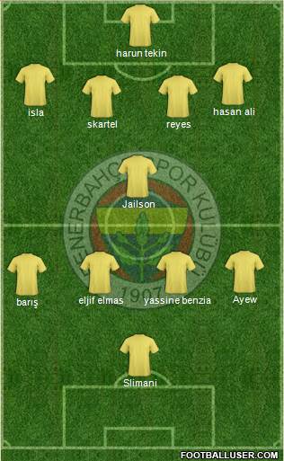 Fenerbahçe SK Formation 2018
