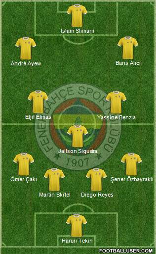Fenerbahçe SK Formation 2018